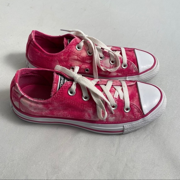 Converse All Star tie dye hot pink low top sneakers - Picture 2 of 5